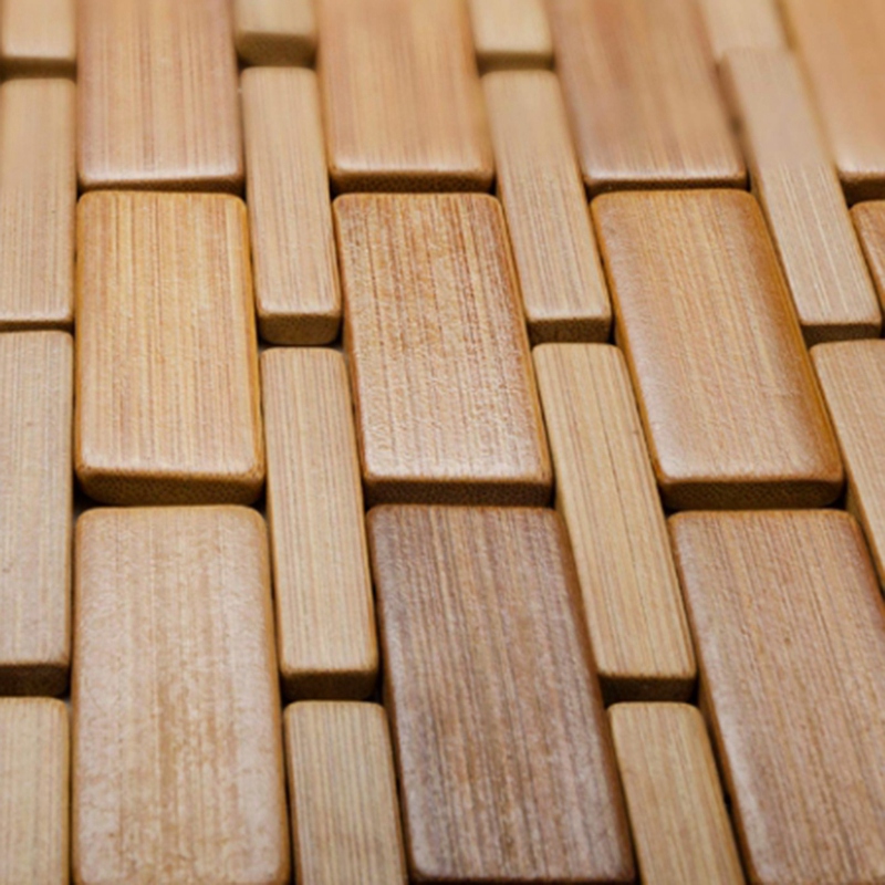Bamboo Bath Mat - خشب الساج حمام حصيرة قدم دش