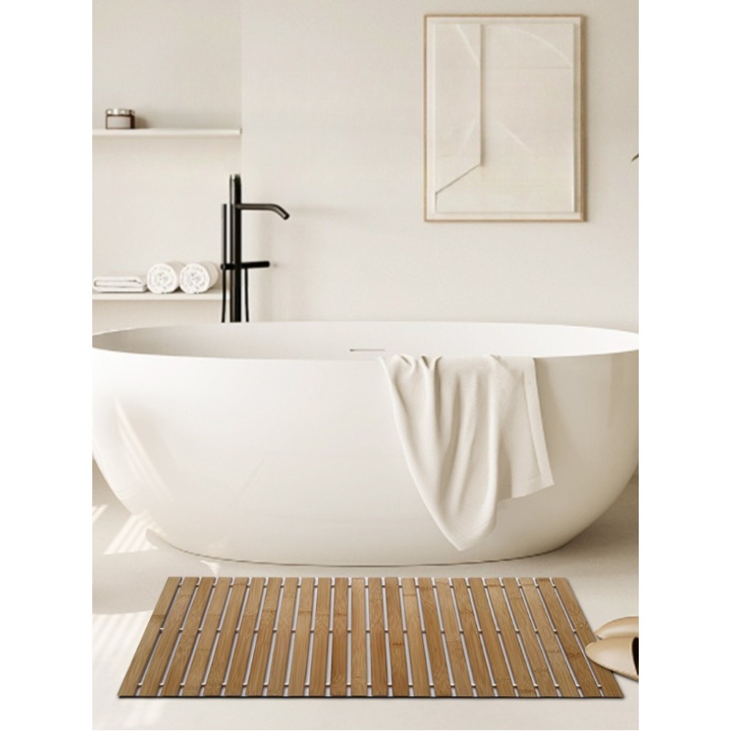 سجادة حمام كبيرة من الخيزران م - مراجعة Bamboo Bath Mat وسعره