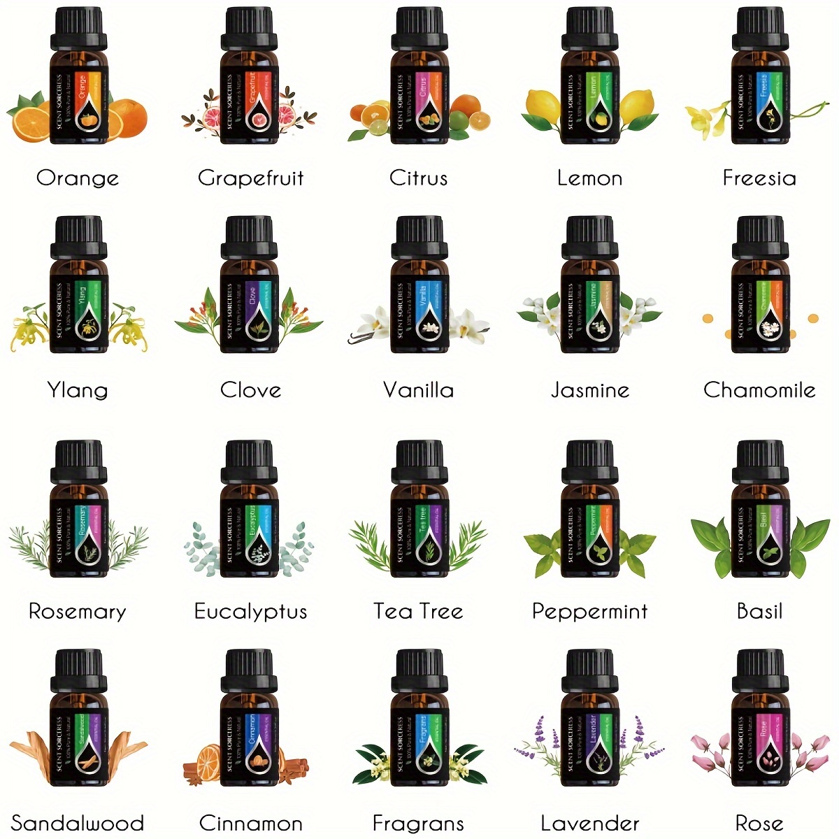 20 قطعة/المجموعة مجموعة الزيوت - مراجعة Aromatherapy Diffuser وسعره