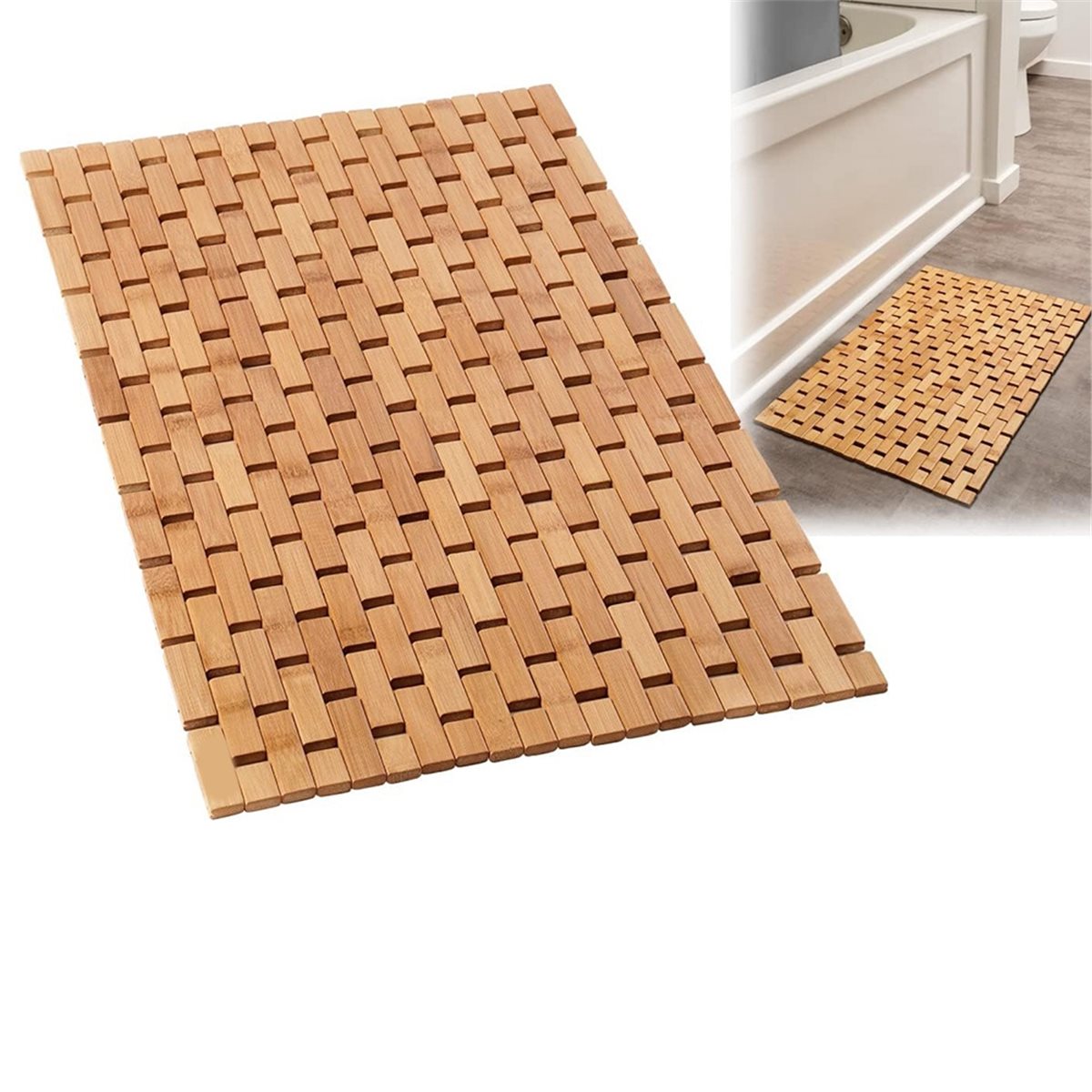 سجادة حمام من الخيزران من NOCM - مراجعة Bamboo Bath Mat وسعره