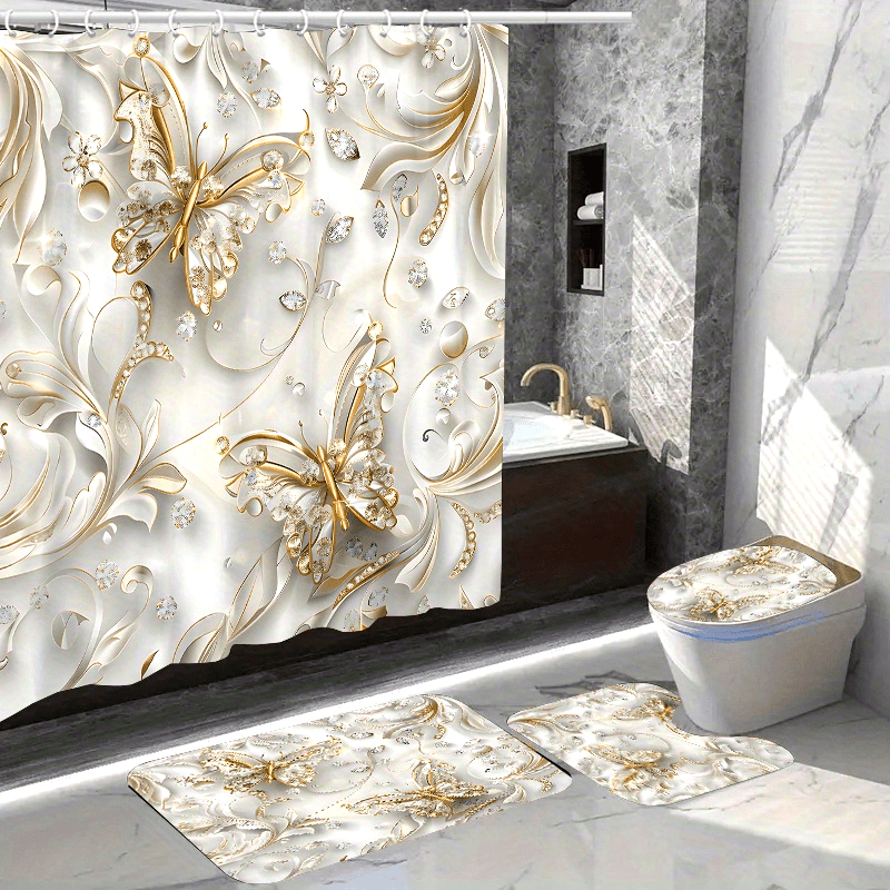 طقم ستائر دش على شكل فراشة أني - مراجعة Bamboo Bath Mat وسعره